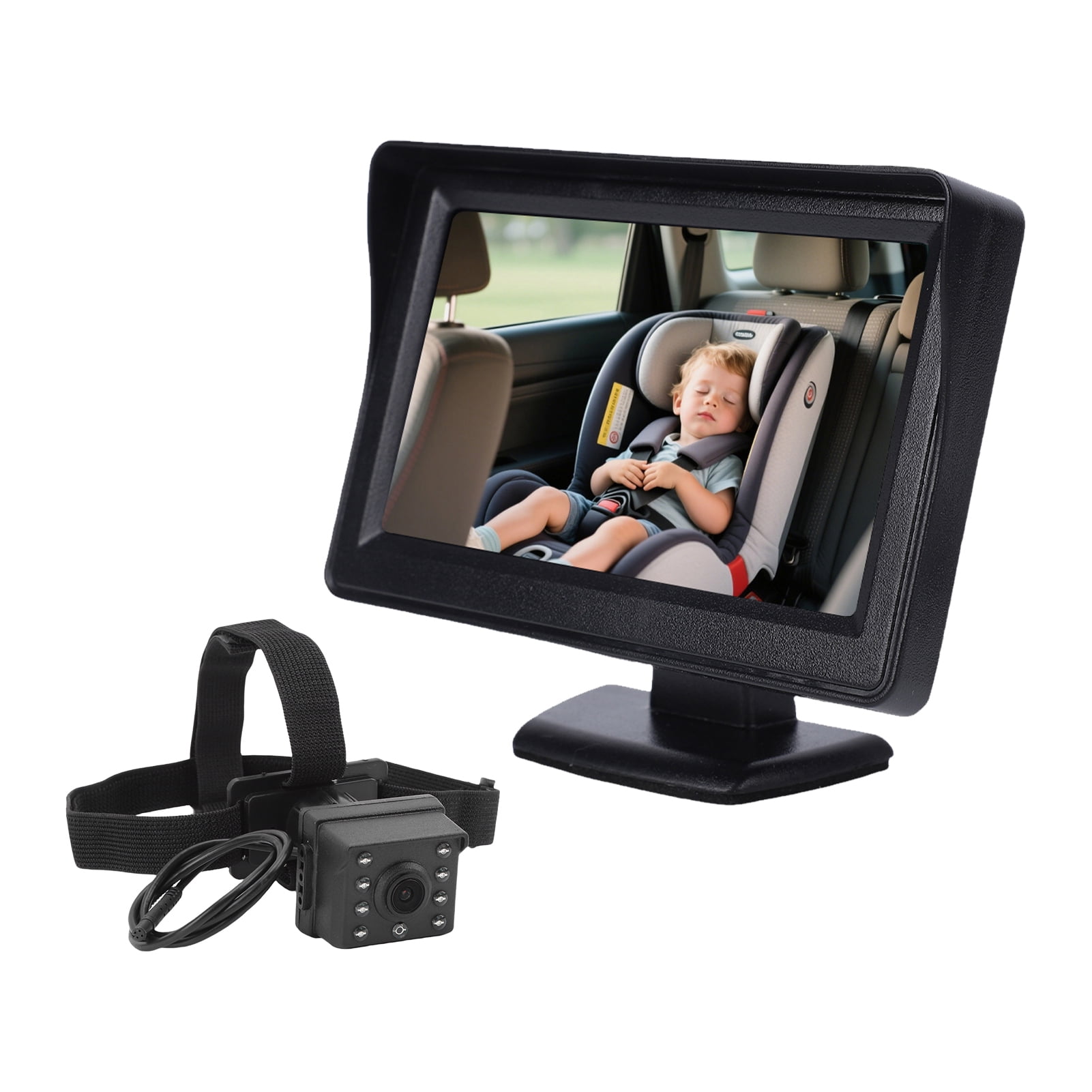 Night Baby Car Camera Baby Car Camera 4.3" Monitor 1080P Rear Facing Backseat Camera with Night Vision 360 Rotation 150 Viewing Angle for Newborn Infant Safety
