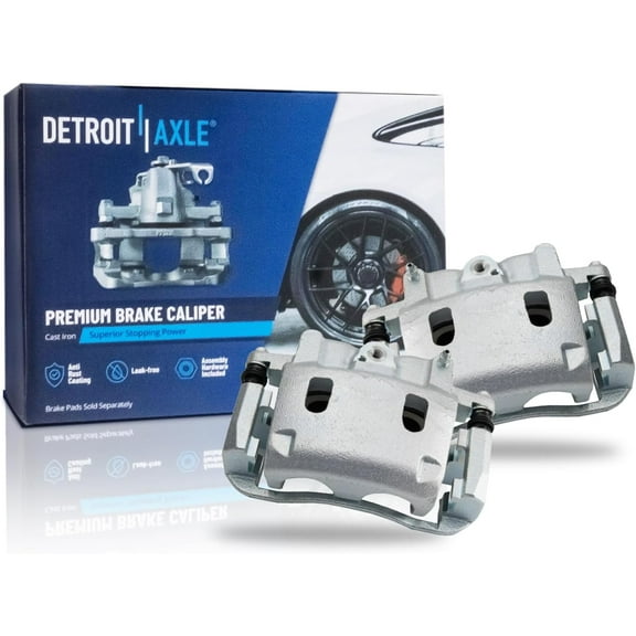 Detroit Axle - Front Disc Brake Calipers w/Brackets Replacement for 2004-2006 Infiniti QX56, 2004-07 Nissan Titan, 2005-06 Armada - 2pc Set