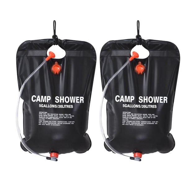 Bolsa de ducha solar de 20 l para camping, portátil, para calentar agua.