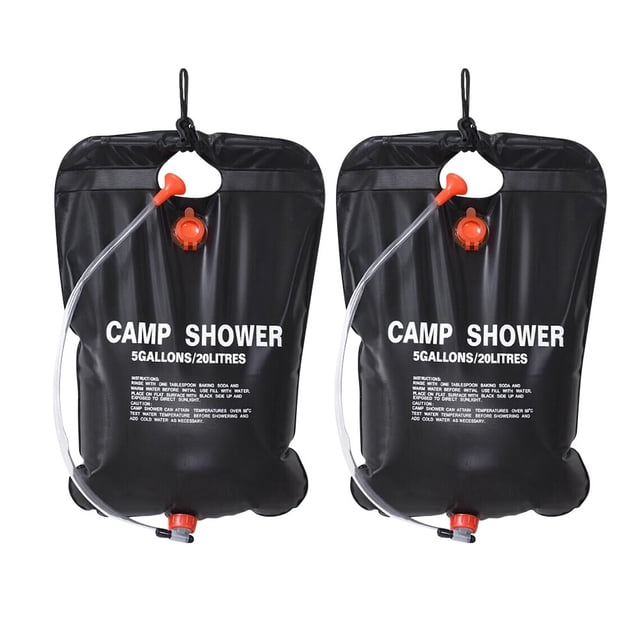 Bolsa de ducha solar de 20 l para camping, portátil, para calentar agua.