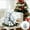 White, variant on Cedar Mini Flocked Christmas Tree, PVC Small Tree For Holiday Tabletop Displays, Shelves, Or Mantels, Perfect Christmas Decoration To Add Festive Charm And Seasonal Cheer To Any Room