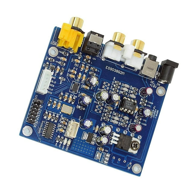 Decodificador DAC YJ-ES9038 Q2M Entrada Fibra Coaxial DC 9-15V