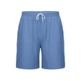 thumbnail image 5 of BRGZLK Men's Jean Shorts Solid Color Big and Tall Elastic Waisted Baggy Jorts Drawstring Plus Size Relaxed Fit Five Quarter Shorts, 5 of 7