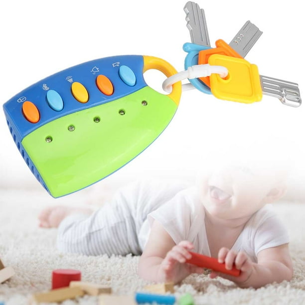 Juguete de llave de coche eléctrico, juguete de llave de coche eléctrico de simulación, juguete de llave de coche con cerradura con música, juguete de l