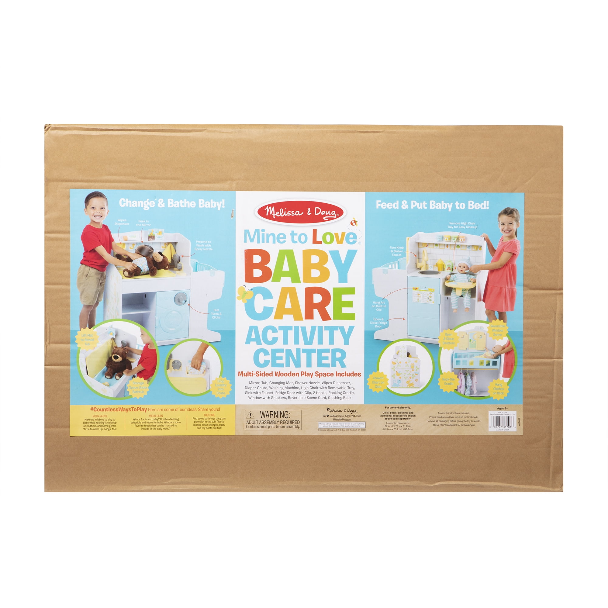 Melissa and doug doll care play center sale