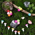 thumbnail image 4 of 40Pcs 8 Colors Miniature Fairy Mushrooms Mini Mushroom Plant Decor Colorful Tiny Foam Plant with Iron Wire Imitation Fairy Garden Accessories, 4 of 7