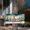 thumbnail image 3 of Merry Christmas Santa Reindeer Antlers Shetland Sheepdog Sleigh Xmas Winter Holiday Landscape Wood Sign Sheltie Dog Lover Gifts Hanging Wall Home Decor - 00023, 3 of 5