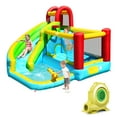 thumbnail image 1 of Gymax Inflatable Kids Water Slide Jumper Bounce House Splash Water Pool W/ 735W Blower, 1 of 10