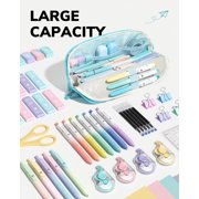 Four Candies Cute Pencil Case, Magnetic Design Pencil Pouch Blue