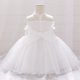 thumbnail image 5 of Vestido Para Niñas, Ropa Para Niñas Pequeñas, Flores De Temperamento Para Niños Pequeños, Vestido De Fiesta De Cumpleaños De Hilo De Red Con Perlas, Vestidos Blancos Odeerbi LM103-8325, 5 of 9