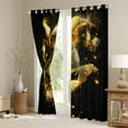 thumbnail image 3 of Castle Fairy Flying Butterflies Curtains Pack Of 2 (42X84 Each) for Women Men Teens,Golden Glitter Curtains Blackout,Sparkling Sequin Bedroom Curtains,Super Cozy Room Decor, 3 of 6