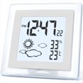 thumbnail image 1 of Réveil Numérique à Piles avec Rétroéclairage Automatique, Température Intérieure Humidité, 12/24H, Date, Horloge de Bureau, 1 of 8