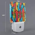 thumbnail image 2 of Sikiie Colorful Arrow Graffiti Pattern Led Night Light, Warm White,Cool White Lights for Bathroom,Hallway,Bedroom, Kids Room-US, 2 of 7