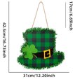 thumbnail image 3 of Decoraciones del Día de San Patricio, Accesorios del Día de San Patricio, Letrero colgante de madera verde del Día de San Patricio, Tréboles colgantes decorativos irlandeses, Sombrero bombín, Letreros, 3 of 6