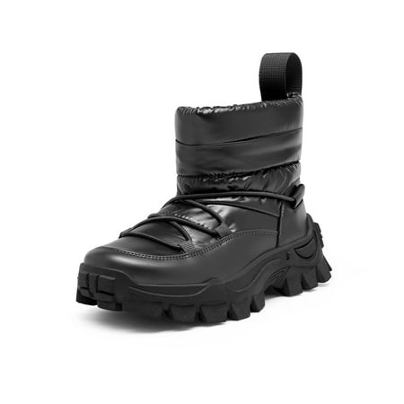 

Dream Pairs Kids Boys Girls Winter Fashion Waterproof Warm Snow Boots Faux fur-lined lining and insole Outdoor Snow Boots KSB218 BLACK Size 1 Little Kid