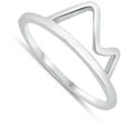 thumbnail image 4 of Cute Flat Open Mountain Range Wander Ring .925 Sterling Silver Band Jewelry Female Male Size 8, 4 of 4