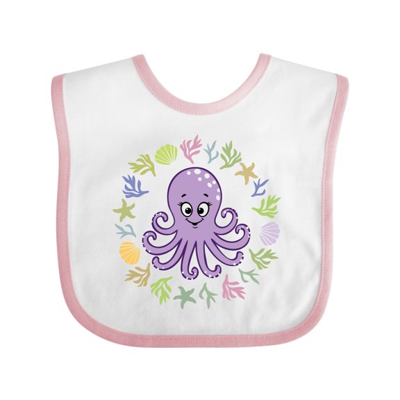 Inktastic Octopus Cute Girls Girls Baby Bib