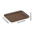 thumbnail image 3 of SLYNSHome Plastic Serving Tray,Non-Slip Tea Coffee Snack Plate Food Meals Serving Tray with Raised Edges for Home Kitchen Restaurant - Coffee - S, 3 of 6