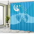 thumbnail image 5 of Ambesonne Fantasy Shower Curtain, Tale Cartoon Girl, 69"Wx84"L, White Blue, 5 of 5