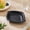 Black, variant on Leaf Shaped Deep Serving Platter, Curved Edge Food Tray, Multi Purpose Table Plates for Kitchen Dinner Picnic and Camping
