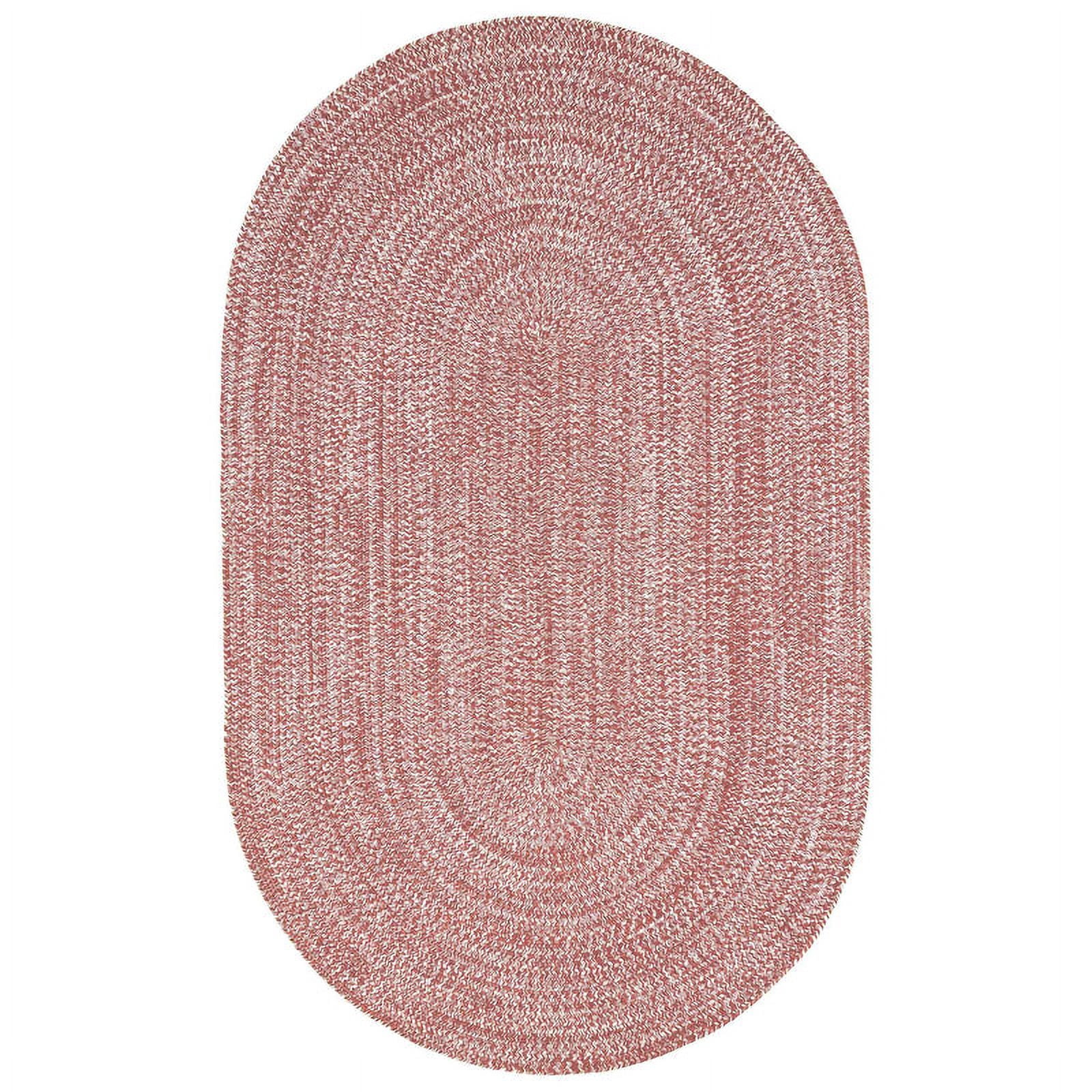 Superior Two-Toned Braided Indoor/ Outdoor Area Rug, Brick/ White, 6' x 9'