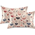 thumbnail image 2 of GZHJMY Satin Pillowcase for Hair and Skin, Heart Tree Cooling Pillow Case with Envelope Closure Soft Breathable Silk Satin Pillow Cover for Sleeping Standard Size 26x20 in Home Decor, 2 of 7