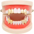 thumbnail image 2 of HAHDAXIA 2 Pcs Iced Out Teeth Grillz for Hip Hop Grills for Your Teeth Top and Bottom, Rapper Costume Cosplay Teeth Jewelry and Accessories - for Photo Video Shoots, Clubbing, 2 of 3