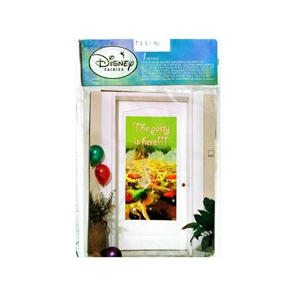 Disney Fairies la Fête Est Ici!!! Bannière de Porte en Plastique