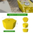 thumbnail image 5 of UPHA 28-inch Outdoor Concrete Coffee Table, Patio Hexagon Side Table for Outside Yard, Deck, Living Room, Bedroom, Lemon Yellow, 5 of 10
