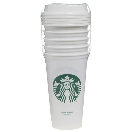 Starbucks 16oz Reusable Cups 5 Pack White Walmart Com