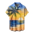 thumbnail image 6 of Stamzod Mens Button Down Short Sleeve Shirt Casual Summer Beach Shirts Hawaiian Shirt for Men Multicolor I XL, 6 of 6