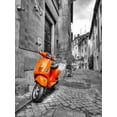 thumbnail image 2 of Frank, Assaf 15x18 Black Ornate Wood Framed with Double Matting Museum Art Print Titled - Scooter parked in narrow street of Rome, Italy, 2 of 4