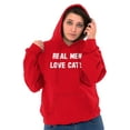 thumbnail image 4 of Real Men Love Cats Funny Pet Owners Hoodie Sweatshirt Women Men Brisco Brands S, 4 of 6