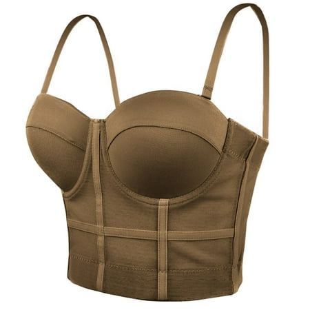 Ofreoo Women s Elastic Mesh Fishbone Corset Inside And Outside Wearing Suspenders Female Corset Waist