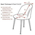 thumbnail image 3 of Polar Fleece Curved Chair Cover Accent Short Back Dining Chair Slipcovers Small Chair Covers Stretch Seat Cover, 3 of 7
