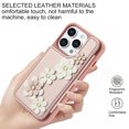 thumbnail image 4 of Tianyeda Wallet Case for iPhone 16 Pro 6.3'', Card Holder, RFID Blocking, PU Leather , Kickstand, Protective Shockproof Cover Pink, 4 of 5