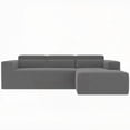 thumbnail image 3 of Modern Modular Sectional Sofa with Teddy Fabric, 109'' L-Shaped, 3-Seat for Living Room, 3 of 15