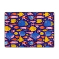 thumbnail image 7 of Area Rugs For Living Room Decor - Cute Flat Hand Drawn Fishes Soft Anti Slip Throw Washable Rugs 5x7 For Bedroom, Indoor Carpet For Bedroom Living Room 80x58In, 7 of 7