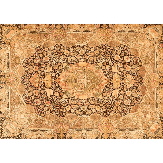 Ahgly Company Indoor Rectangle Persian Orange Traditional Area Rugs, 2' x 5'