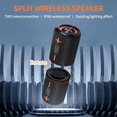 thumbnail image 2 of wonima11 2 in 1 Portable Splittable Bluetooth Speaker, Waterproof Split Wireless Speaker Bluetooth V5.3 with 20W Loud Stereo Sound, 24H Playtime, True Wireless Pairing for Home, Outdoor or Travel, 2 of 7