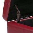 thumbnail image 4 of Atlin Designs Banc de Rangement en Similicuir Rouge, 4 of 6