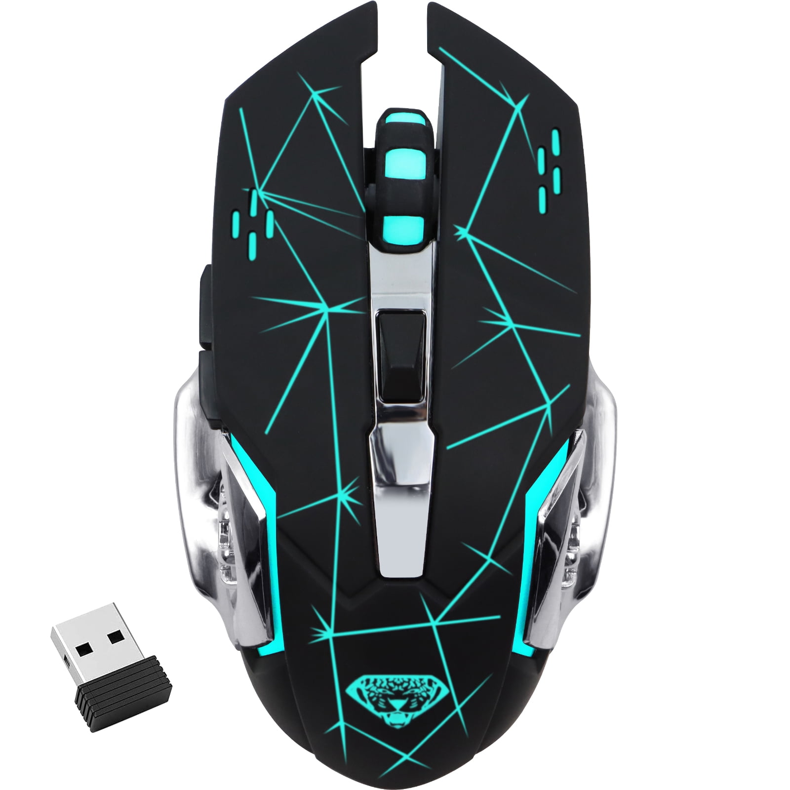 VEGCOO Wireless Gaming Mouse ,Silent Click Wireless Rechargeable Gaming