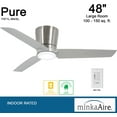 thumbnail image 4 of Ceiling Fan With Light Kit 8.75 Inches Tall By 48 Inches Wide-Brushed Nickel/Silver Finish-Silver Blade Color Minka Aire Fans F671l-Bn/Sl, 4 of 8