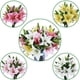 thumbnail image 5 of Xiao Hua Juego de 5 flores de lirio artificiales con un toque realista, ideal para bodas, fiestas, jardines y decoración de oficinas. Flores de lirio artificiales, color rosa claro., 5 of 5