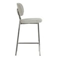 thumbnail image 4 of TOV Furniture Ariana Grey Linen Counter Stool with Silver Frame (Set of 2), 4 of 9