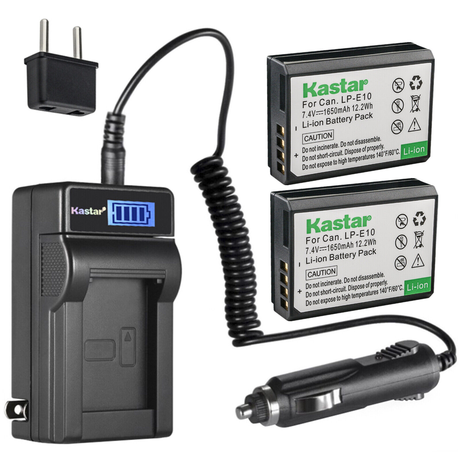 Batterie LP-E10 Canon Batteria Canon Lp-e10 Llano LP-E10 Caricatore Batteria Rapido E 2*battery Pack Lpe10 2 USB-C Per Canon EOS Rebel T7 T6 T5 T3 T100 Kiss X50 X70 EOS 1100D 1200D - 7
