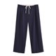 thumbnail image 4 of HH TRAF Pantalones anchos de cintura doble para mujer, nuevos y versátiles, de moda, estilo retro, con cordones y bolsillos adornados, hasta los tobillos, 4 of 5