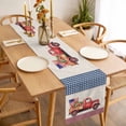thumbnail image 3 of Table Runner 60 Inches Long for Kitchen Dining, 4th of July Dresser Scarf Farmhouse, Dining Table Decorations for Wedding/Parties, Red Truck Watermelon Patriotic Star USA Flag 13 x 60 In, 3 of 8