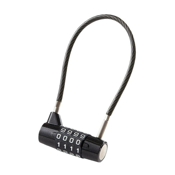 Candado de cable con combinación de 4 dígitos, resistente, de seguridad, multiusos Cable de 28 cm