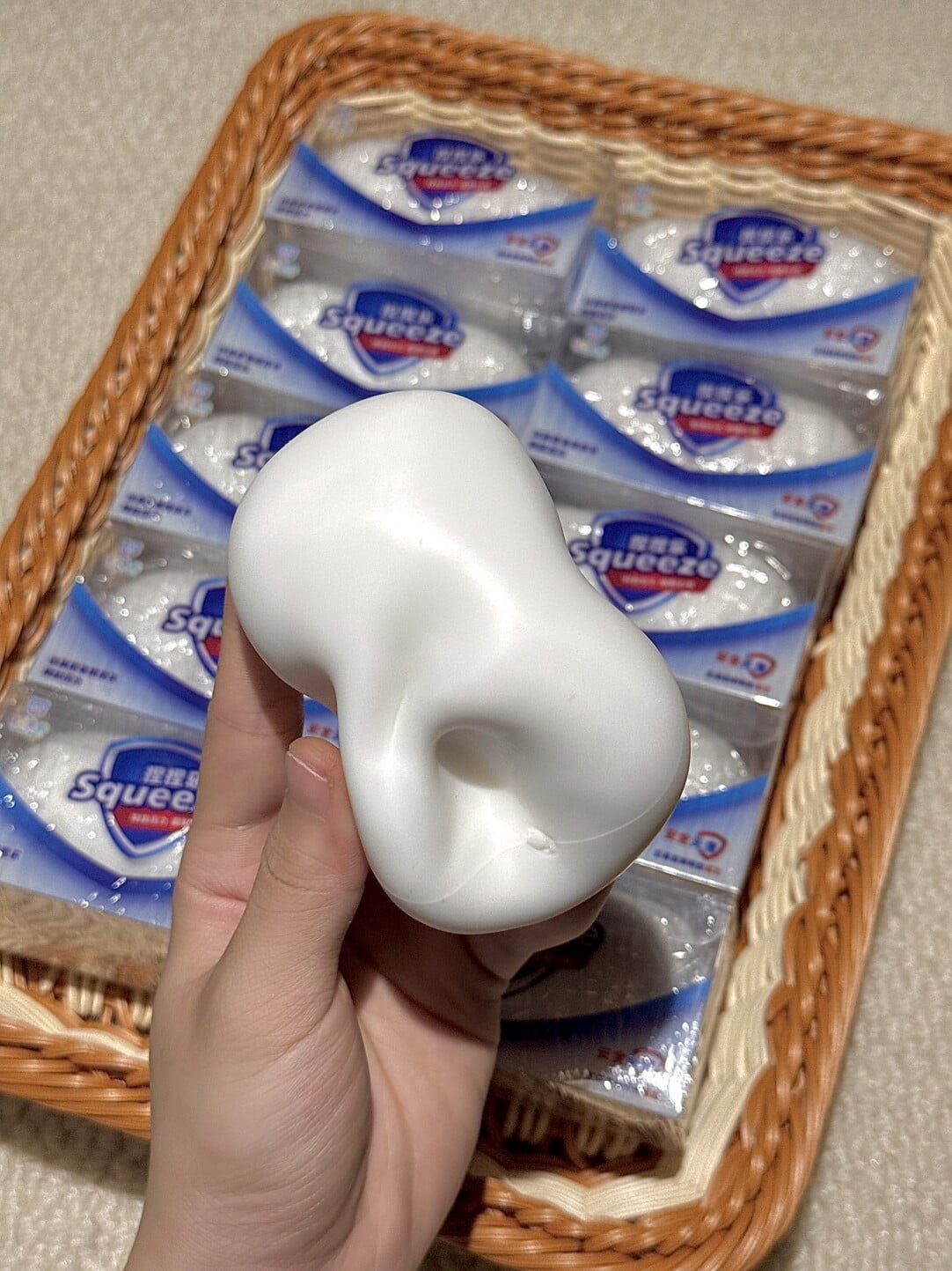Soap Ball Stress Ball - Crunchy Round Block Filling Squeeze Ball for ASMR Sensory & Stress Relief, Anti-Anxiety Fidget Tool for Adults